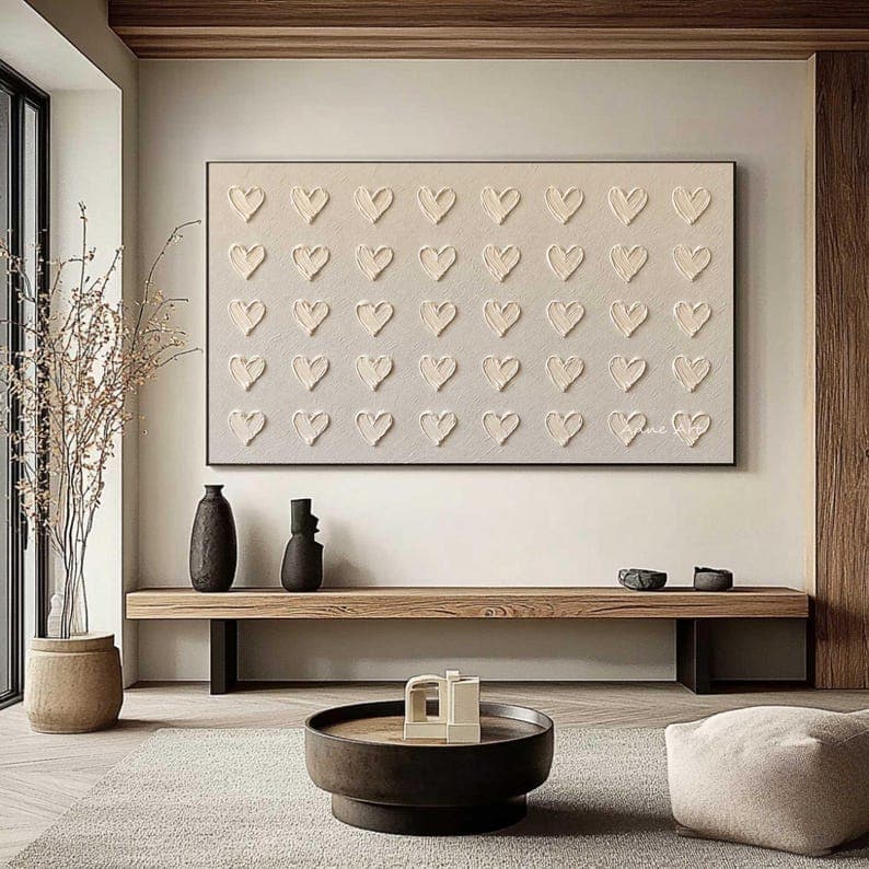 Neutral Abstract No. 02 hand-painted wall artwork