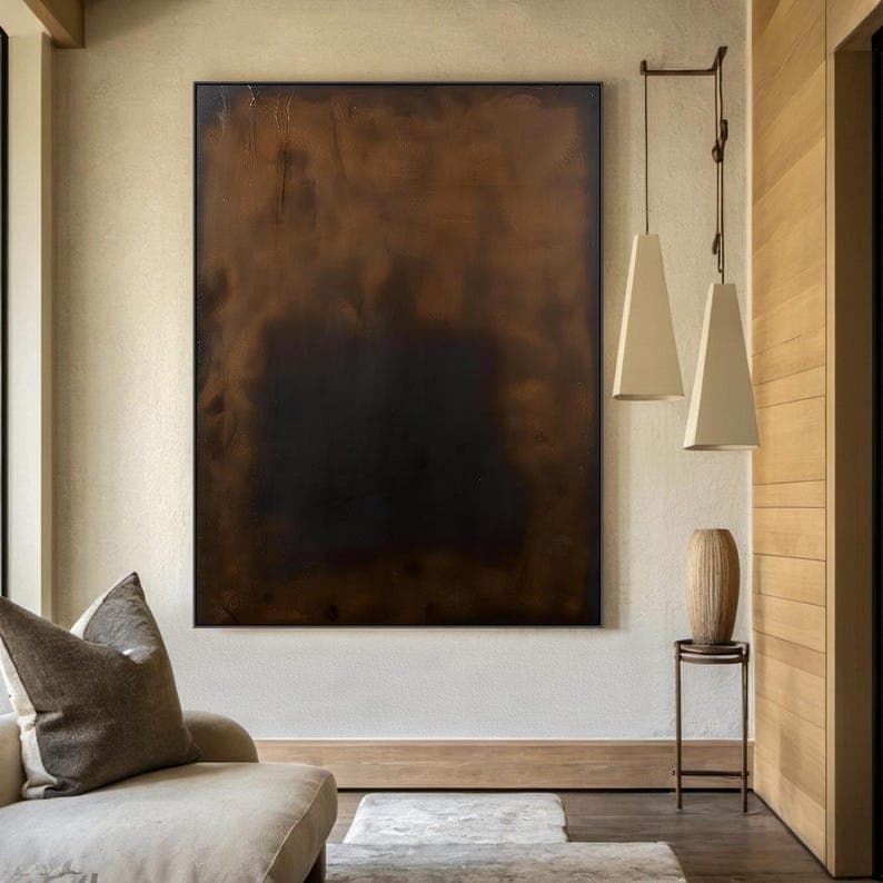 Neutral Abstract No. 06 hand-painted wall artwork