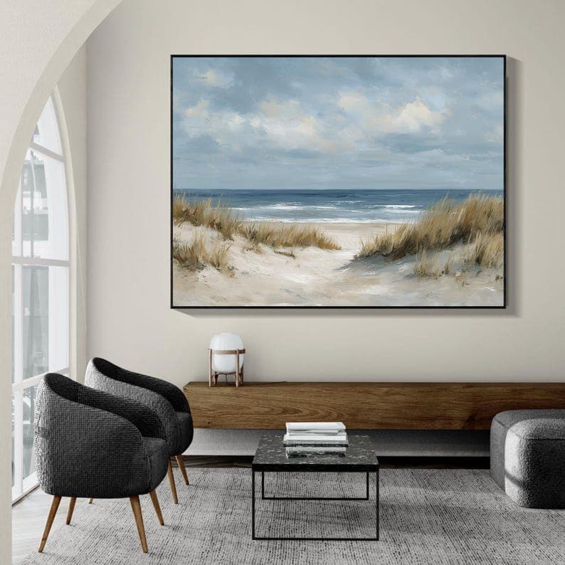 Ocean & Coastal No. 04 hand-painted wall artwork