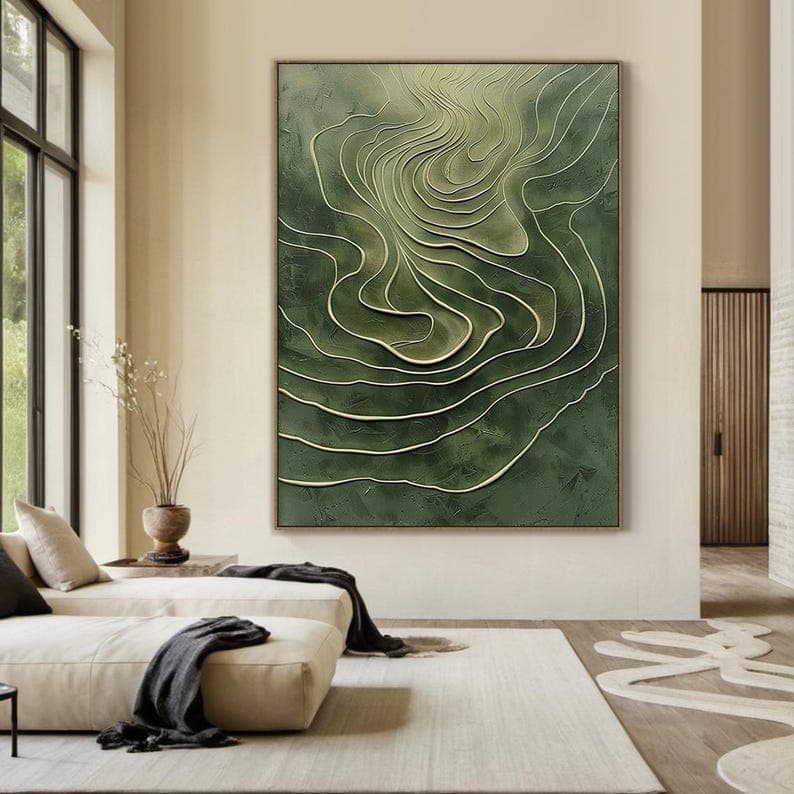 Textured No. 05 hand-painted wall artwork