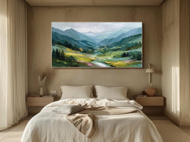 Textured No. 07 hand-painted wall artwork