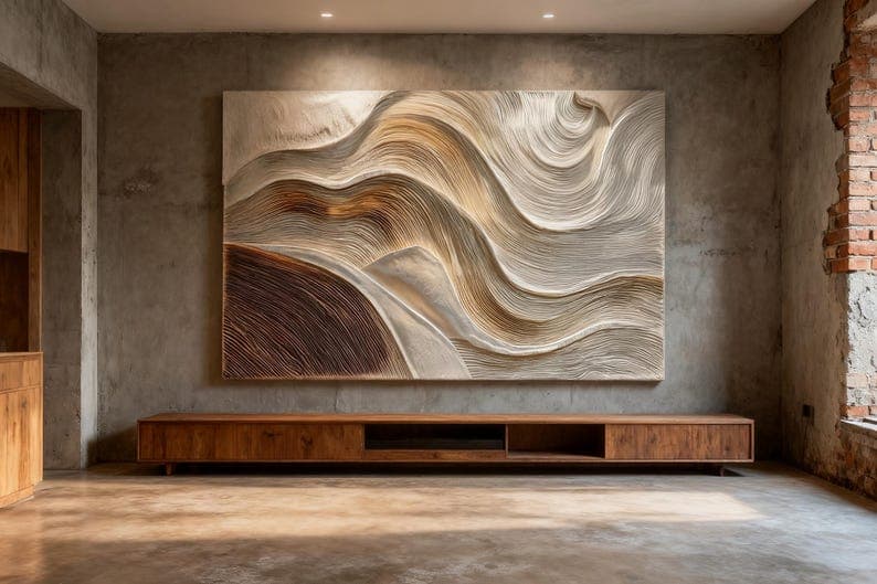 Wabi-Sabi No. 08 hand-painted wall artwork